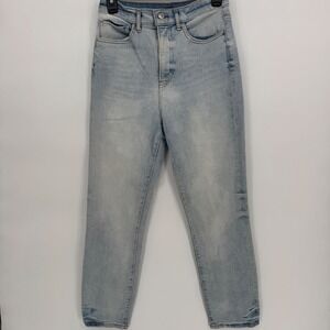 Express Slim Super High Rise Light Wash Denim Jeans Womens‎ Size 4R